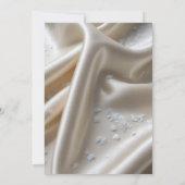 White Satin with Roses and Peony Couples Shower 招待状 (裏面)