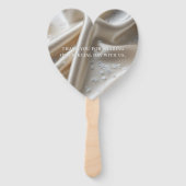 White Satin with Roses and Peony Wedding ハンドファン (裏面)