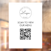 White Scan Me QRコード価格表メニュー記号 ウィンドウサイン (シート2)