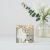 White Scannable QR Code Wedding Enclosure Card エンクロージャーカード (スタンド正面)
