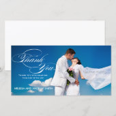 WHITE SCRIPT 結婚's THANK YOU PHOTO CARD サンキューカード (正面/裏面)