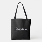 White Script Established Grandma トートバッグ (裏面)