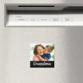 White Script Established Grandma  マグネット (インサイチュ (食洗機))