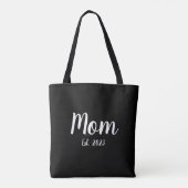 White Script Established Mom トートバッグ (裏面)