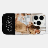 White Script Established Mom Black Customizable  Case-Mate iPhoneケース (裏面 (横))