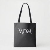 White Script Established Mom Mother's Day  トートバッグ (正面)