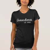 White Script Grandma Established T-Shirt Tシャツ (正面)