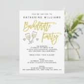 White Script Island Citrus Bachelorette Party 招待状 (スタンド正面)