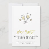 White Script Island Citrus Bachelorette Party 招待状 (裏面)