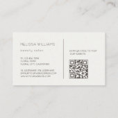 White Sculptural 3D Flowers 名刺 (裏面)