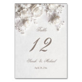 White Sculptured Flowers Wedding   テーブルナンバー (裏面)