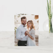 White Sculptured Flowers |  Wedding Photo  サンキューカード (裏面)