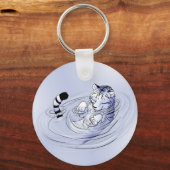 White Serenity Tiger キーホルダー (正面)