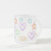 White shapes mug フロストグラスマグカップ (正面右)