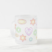 White shapes mug フロストグラスマグカップ (正面左)