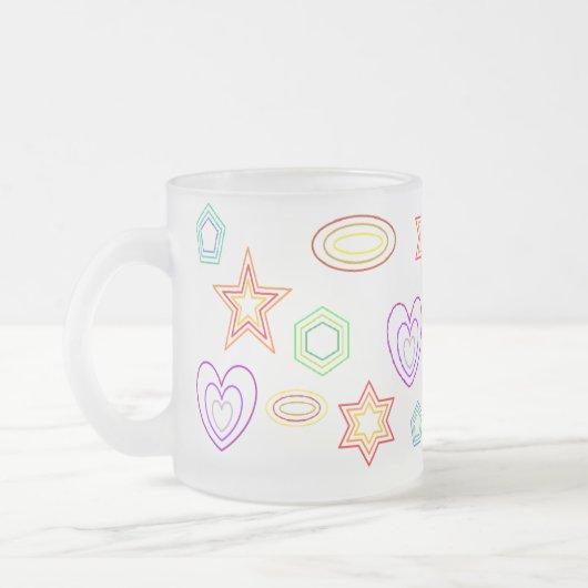 White shapes mug フロストグラスマグカップ (左)
