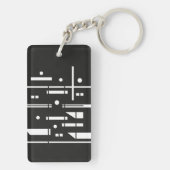 White Shapes on a Black Background キーホルダー (裏面)