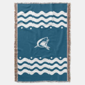 WHITE shark personalization / .choose color backgr スローブランケット (正面縦)