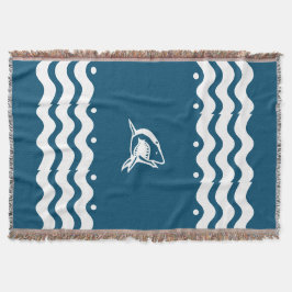 WHITE shark personalization / .choose color backgr スローブランケット