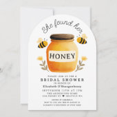 White She found Her Honey Bee Bridal Shower Arch 招待状 (正面)