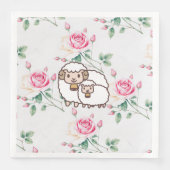 White Sheep with Baby Lamb And Rose Flowers (正面)