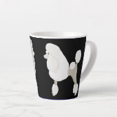 White Show Poodle カフェラテマグ (右アングル)