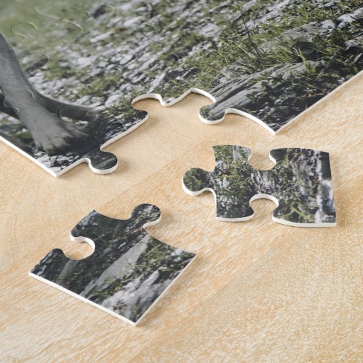 White Siberian Husky Jigsaw Puzzle ジグソーパズル (側面)