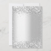 White silver photo diamonds birthday 招待状 (裏面)