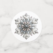 WHITE SILVER RED HOLIDAY CHRISTMAS THEME コンフェッティ (スモール正面)