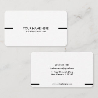 White Simple and Beautiful Business card design 名刺