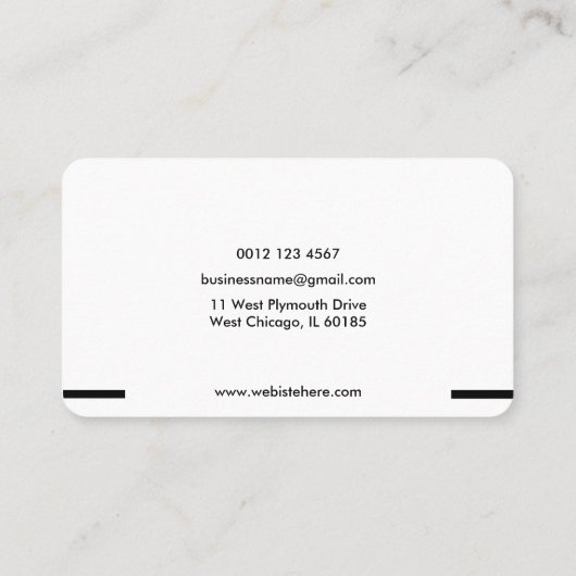 White Simple and Beautiful Business card design 名刺 (裏面)