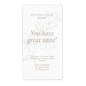 White | Simple Modern Florist Shipping Labels ラベル (正面)