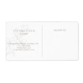 White | Simple Modern Florist Shipping Labels ラベル (正面)