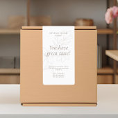 White | Simple Modern Florist Shipping Labels ラベル