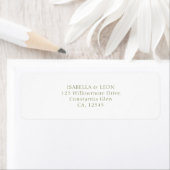 White | Simple Wedding Return Address ラベル (インサイチュ)