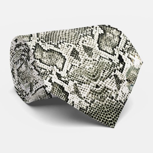 White Snake print ネクタイ (ロール)