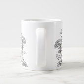 White Snakeroot - Ageratina altissima - Native ジャンボコーヒーマグカップ (裏面)