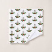 White Snow Christmas Owl バスタオルセット (ウォッシュタオル)