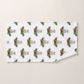 White Snow Christmas Owl バスタオルセット (ハンドタオル)