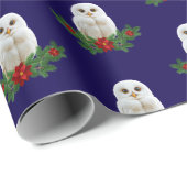 White Snow Christmas Owl ラッピングペーパー (ロールコーナー)