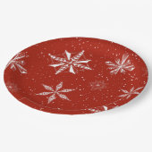 White Snow on. Red Canvas  ペーパープレート (アングル)
