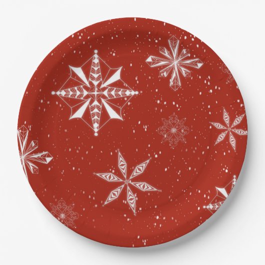 White Snow on. Red Canvas  ペーパープレート (正面)