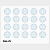  White Snowflake (Frost Blue)  ラウンドシール (シート)