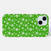 White Snowflakes on Green Winter Pattern Case-Mate iPhoneケース (裏面 (横))