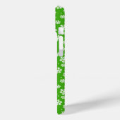 White Snowflakes on Green Winter Pattern Case-Mate iPhoneケース (裏面 / 左)