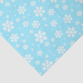 White Snowflakes on Light Blue Winter Pattern 薄葉紙 (詳細)