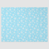 White Snowflakes on Light Blue Winter Pattern 薄葉紙 (正面)