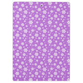 White Snowflakes on Purple Winter Pattern クリップボード (裏面)