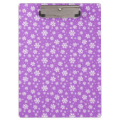 White Snowflakes on Purple Winter Pattern クリップボード (正面)