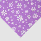 White Snowflakes on Purple Winter Pattern 薄葉紙 (詳細)